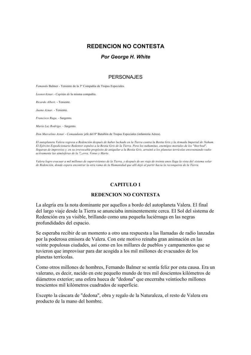 Portada de Redención no contesta